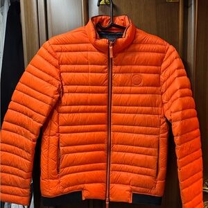 Armani Exchange Vibrant Orange Puffer Jacket